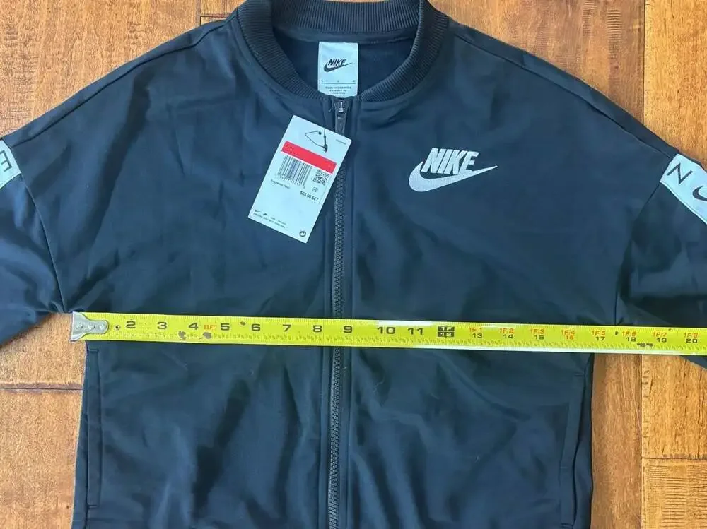 Nike Girls Tricot Tape Full-Zip Tracksuit Jacket CU8374-010